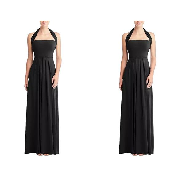 Carlos Saavedra Convertible Bandeau Black Maxi Dress Size M Stretchy Formal Gown - Picture 3 of 16